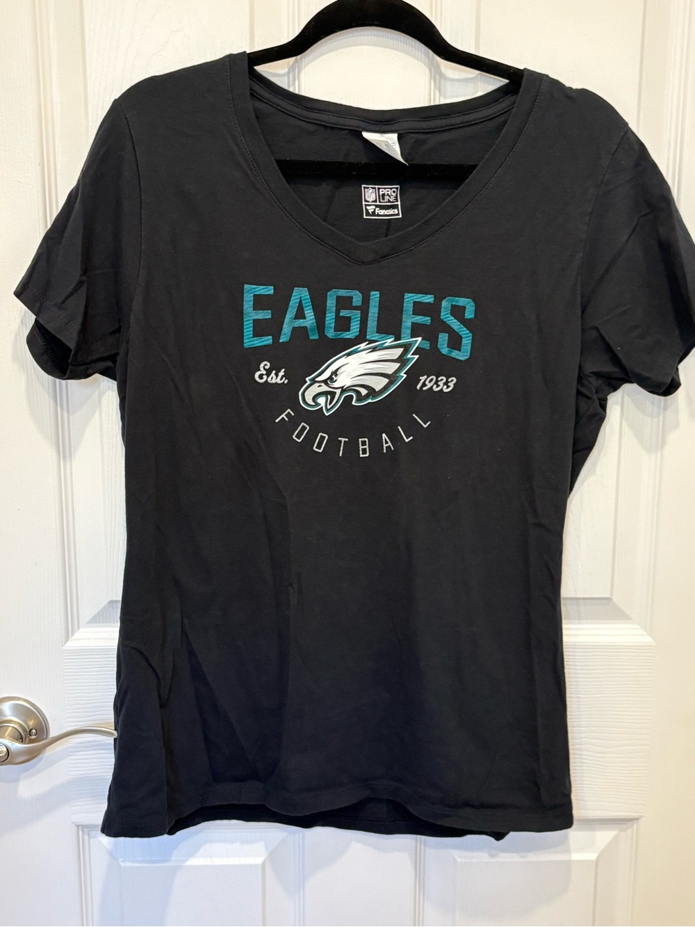 Fanatics Black Crewneck Tee with White NFL Pro Line Graphics #1058